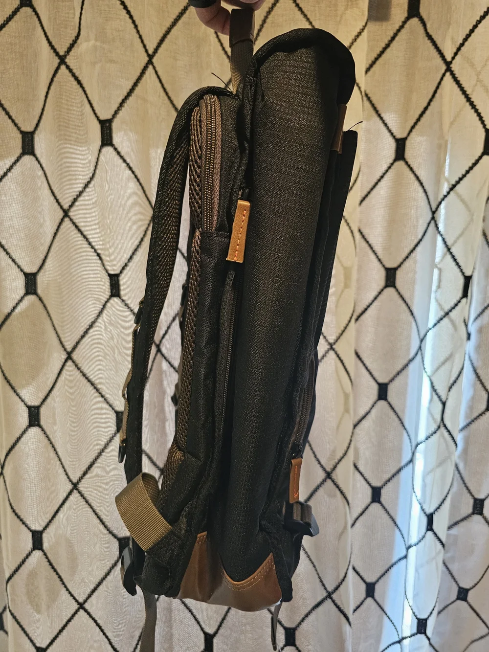 Lenovo Black Canvas Backpack with Brown 